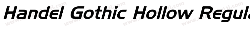 Handel Gothic Hollow Regular字体转换